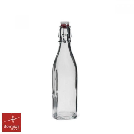 사각 스윙유리병 500ml 투명 보관용기 주방용품 물병